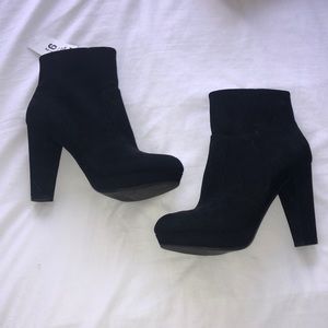 Black heeled booties